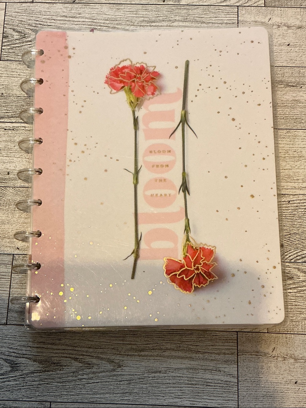 The Happy Planner Floral Pink & Gold Accent Notebook
